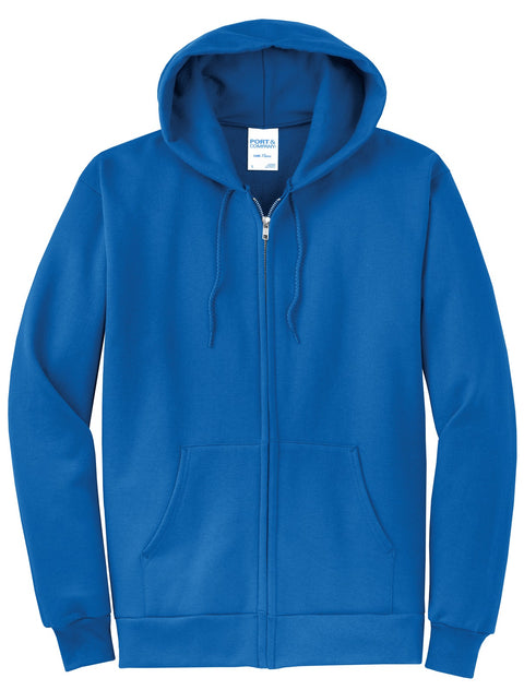 Port & Co™ Core Fleece Full-Zip Hooded Sweatshirt. PC78ZH