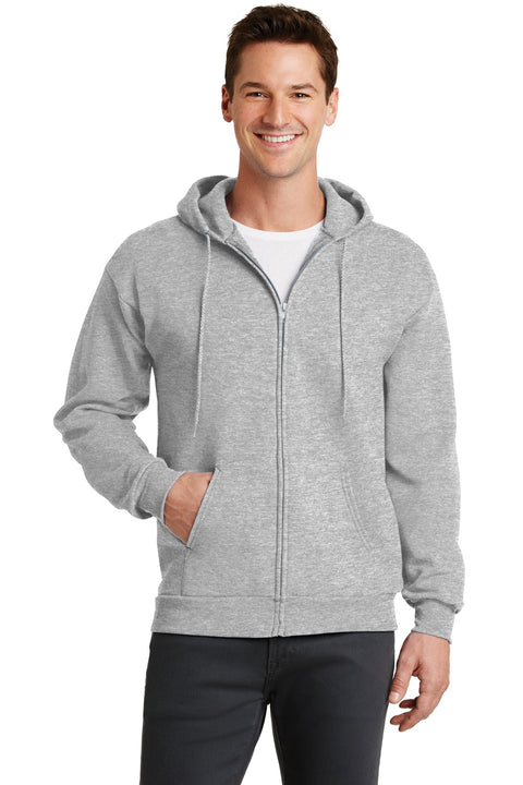 Port & Co ™  Core Fleece Full-Zip Hooded Sweatshirt. PC78ZH - [Ash]