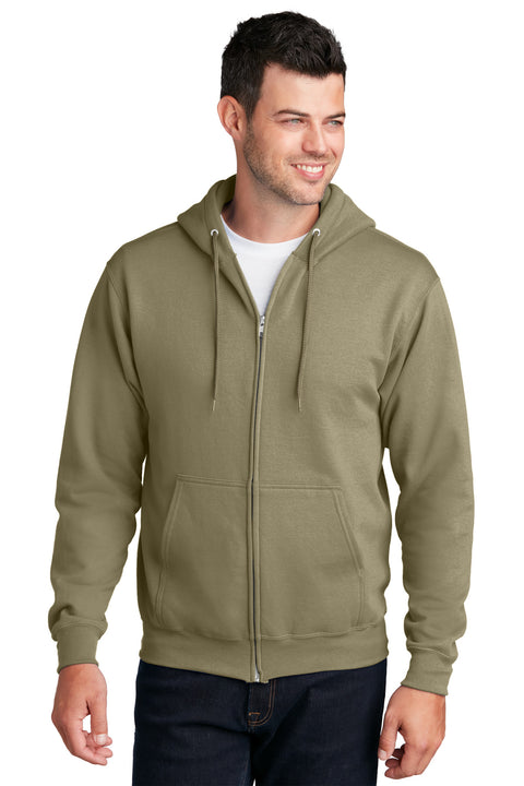 Port & Co ™  Core Fleece Full-Zip Hooded Sweatshirt. PC78ZH - [Coyote Brown]