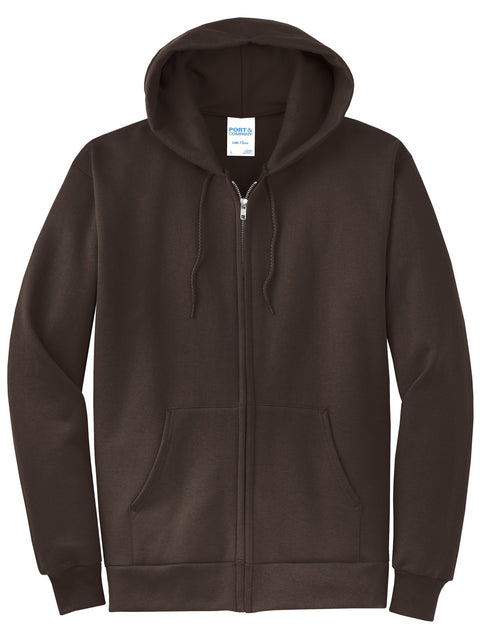 Port & Co™ Core Fleece Full-Zip Hooded Sweatshirt. PC78ZH