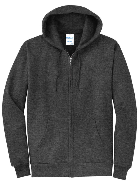 Port & Co™ Core Fleece Full-Zip Hooded Sweatshirt. PC78ZH