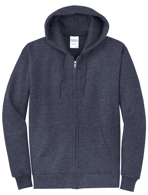 Port & Co™ Core Fleece Full-Zip Hooded Sweatshirt. PC78ZH
