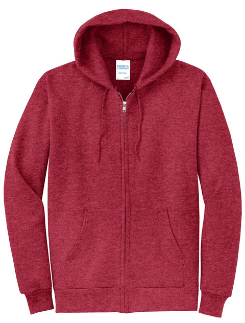 Port & Co™ Core Fleece Full-Zip Hooded Sweatshirt. PC78ZH