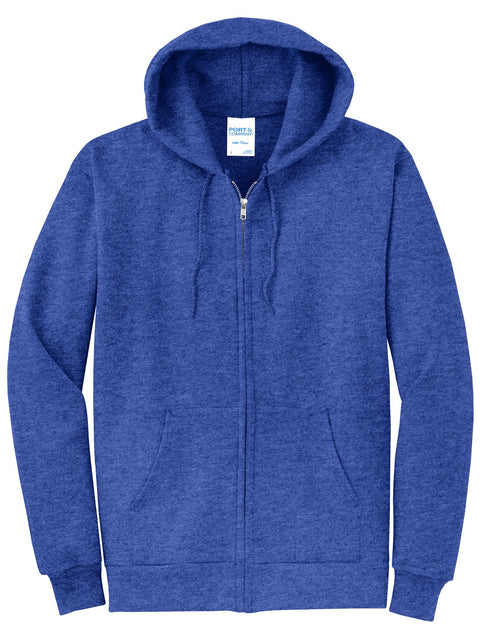 Port & Co™ Core Fleece Full-Zip Hooded Sweatshirt. PC78ZH