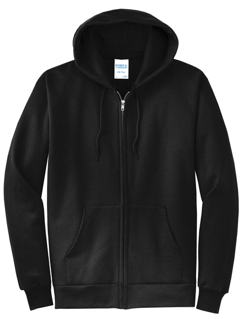 Port & Co™ Core Fleece Full-Zip Hooded Sweatshirt. PC78ZH
