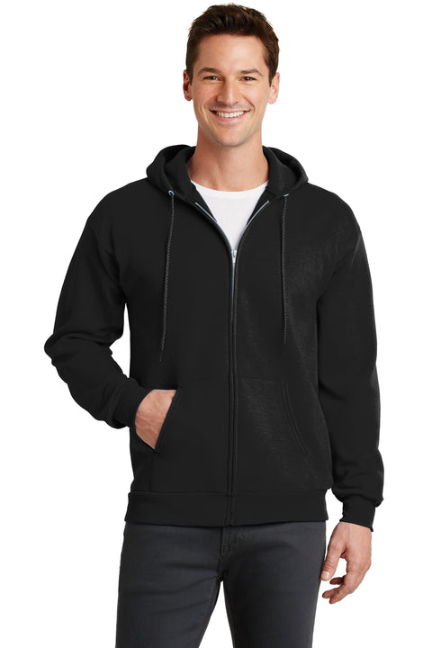Port & Co ™  Core Fleece Full-Zip Hooded Sweatshirt. PC78ZH - [Jet Black]