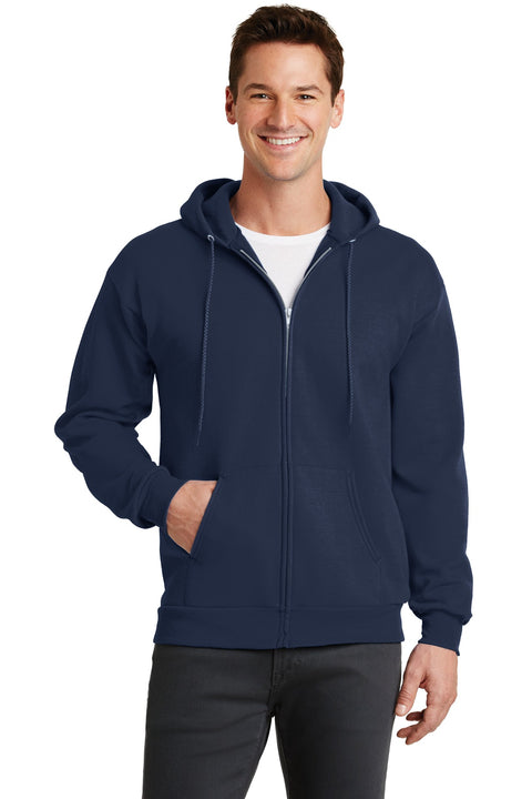 Port & Co ™  Core Fleece Full-Zip Hooded Sweatshirt. PC78ZH - [Navy]