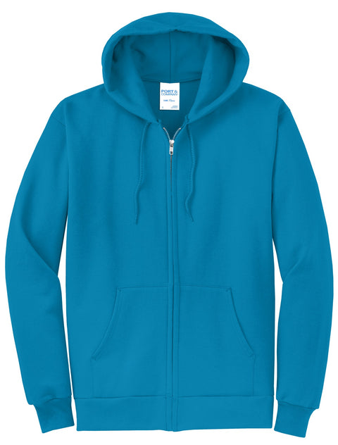 Port & Co™ Core Fleece Full-Zip Hooded Sweatshirt. PC78ZH