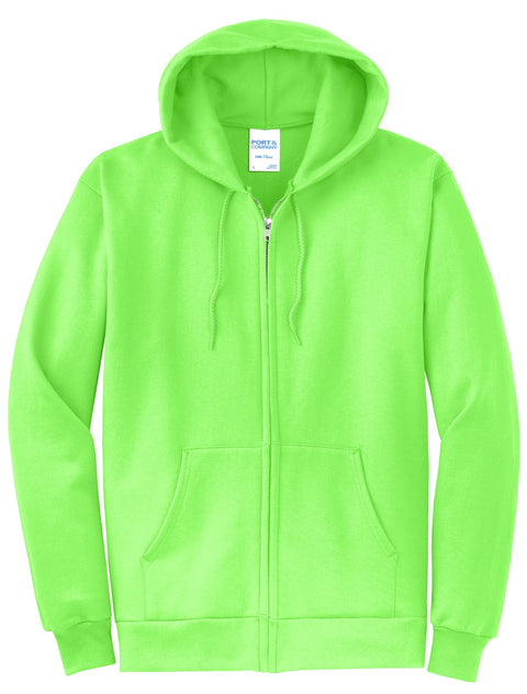 Port & Co™ Core Fleece Full-Zip Hooded Sweatshirt. PC78ZH