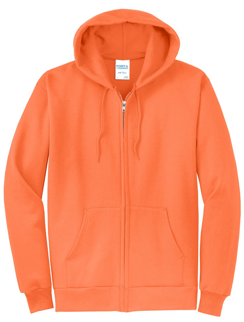 Port & Co™ Core Fleece Full-Zip Hooded Sweatshirt. PC78ZH
