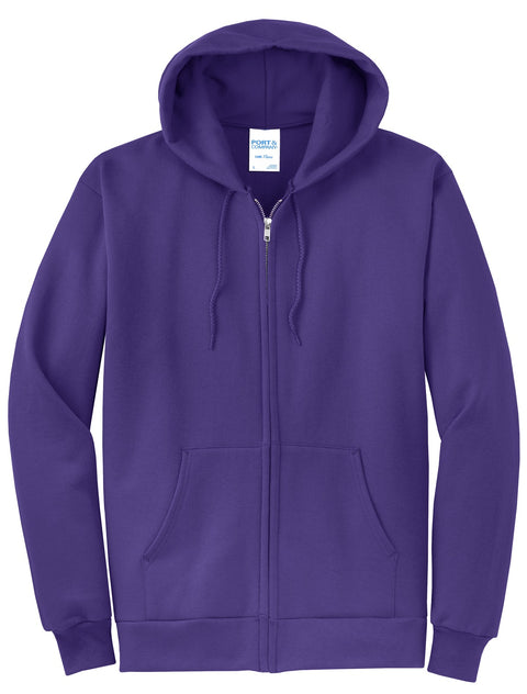 Port & Co™ Core Fleece Full-Zip Hooded Sweatshirt. PC78ZH