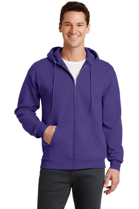 Port & Co ™  Core Fleece Full-Zip Hooded Sweatshirt. PC78ZH - [Purple]