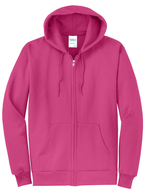 Port & Co™ Core Fleece Full-Zip Hooded Sweatshirt. PC78ZH