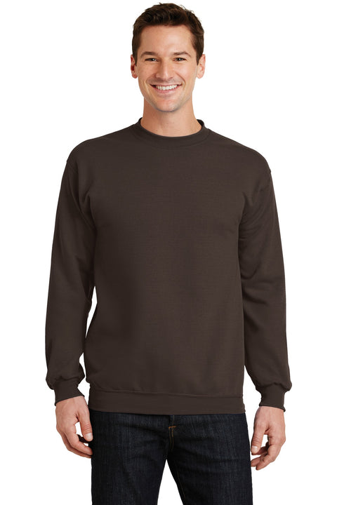 Port & Co ™  Core Fleece Crewneck Sweatshirt. PC78 - [Dark Chocolate Brown]