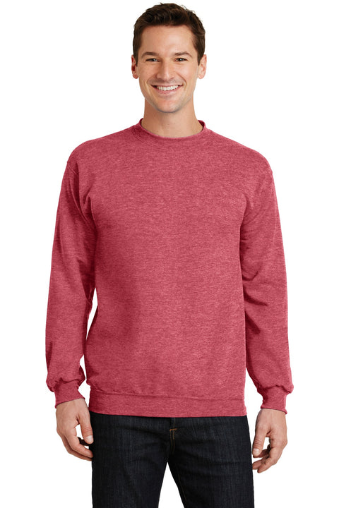 Port & Co ™  Core Fleece Crewneck Sweatshirt. PC78 - [Heather Red]