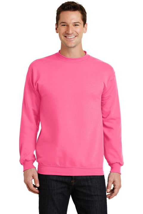 Port & Co ™  Core Fleece Crewneck Sweatshirt. PC78 - [Neon Pink]