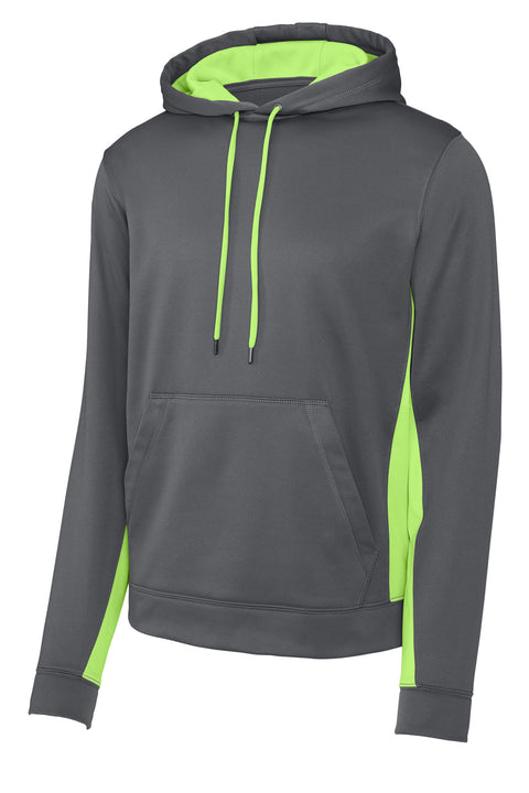 Sport-Tek® Sport-Wick® Fleece Colorblock Hooded Pullover. ST235