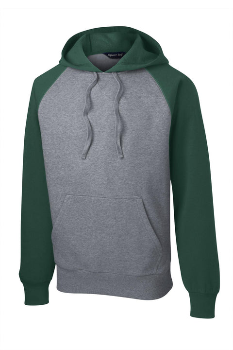 Sport-Tek® Raglan Colorblock Pullover Hooded Sweatshirt. ST267
