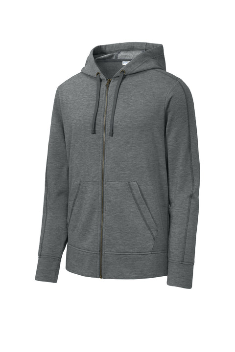 Sport-Tek ® PosiCharge ® Tri-Blend Wicking Fleece Full-Zip Hooded Jacket ST293