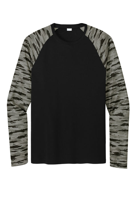 Sport-Tek® Drift Camo Colorblock Long Sleeve Tee ST376LS