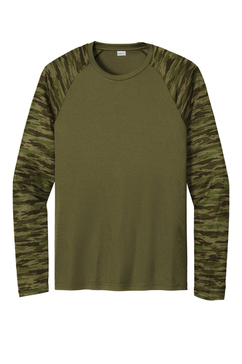 Sport-Tek® Drift Camo Colorblock Long Sleeve Tee ST376LS