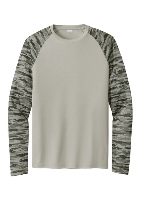 Sport-Tek® Drift Camo Colorblock Long Sleeve Tee ST376LS
