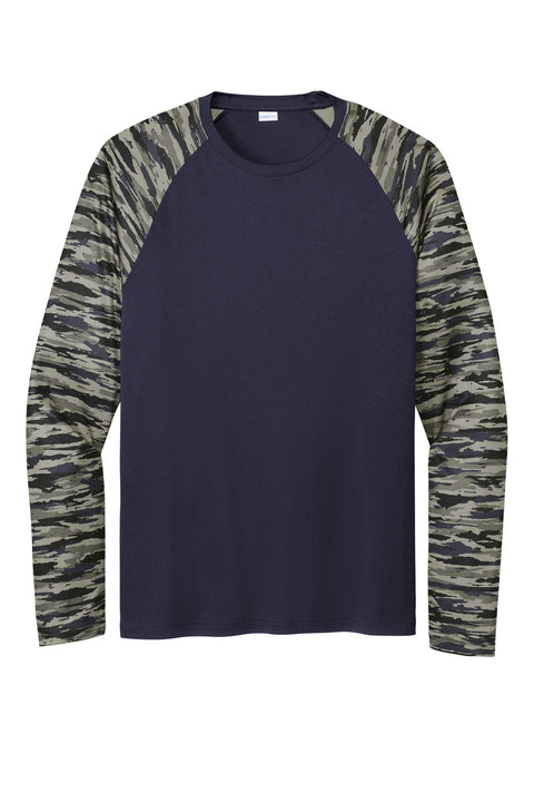 Sport-Tek® Drift Camo Colorblock Long Sleeve Tee ST376LS