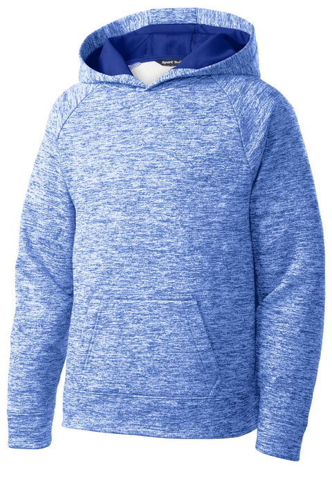 Sport-Tek® Youth PosiCharge® Electric Heather Fleece Hooded Pullover. YST225