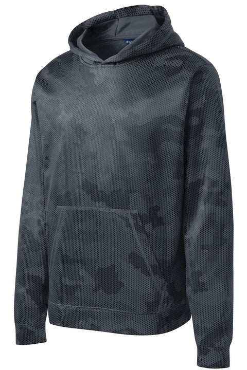 Sport-Tek® Youth Sport-Wick® CamoHex Fleece Hooded Pullover.  YST240