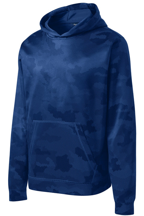 Sport-Tek® Youth Sport-Wick® CamoHex Fleece Hooded Pullover.  YST240