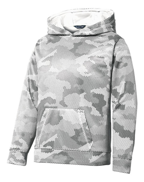 Sport-Tek® Youth Sport-Wick® CamoHex Fleece Hooded Pullover.  YST240