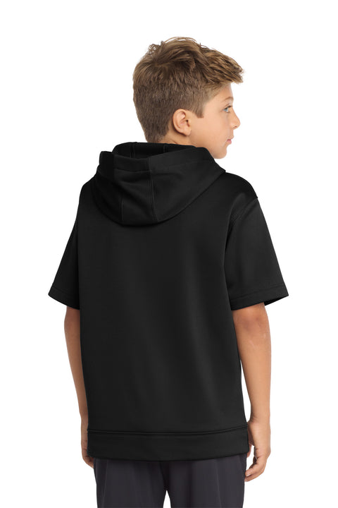 Sport-Tek ® Youth Sport-Wick ® Fleece Short Sleeve Hooded Pullover. YST251