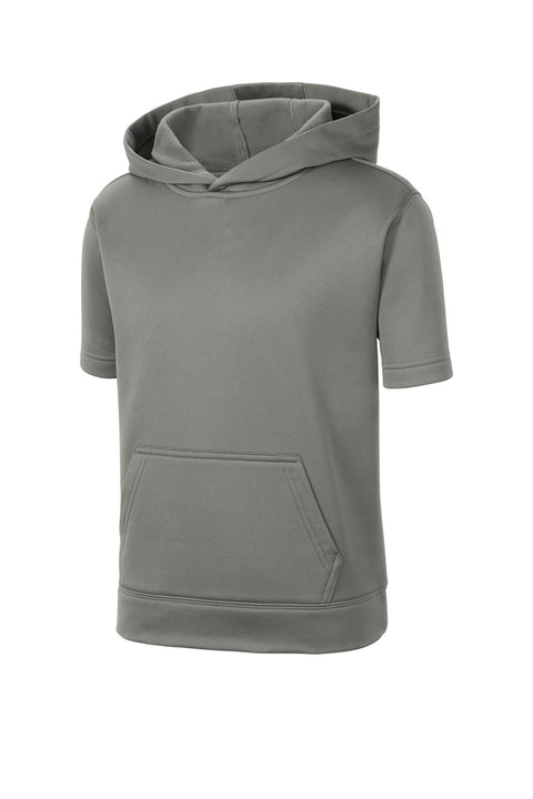 Sport-Tek ® Youth Sport-Wick ® Fleece Short Sleeve Hooded Pullover. YST251