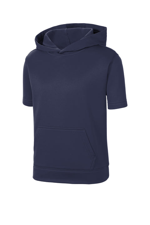 Sport-Tek ® Youth Sport-Wick ® Fleece Short Sleeve Hooded Pullover. YST251