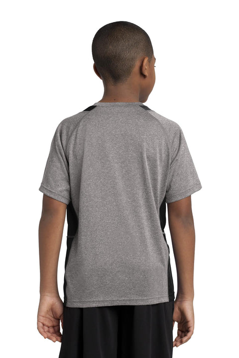 Sport-Tek® Youth Heather Colorblock Contender™ Tee. YST361