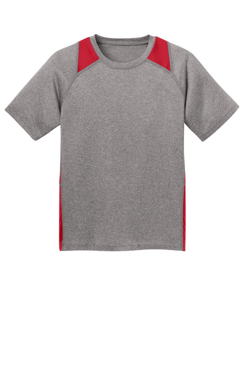 Sport-Tek® Youth Heather Colorblock Contender™ Tee. YST361