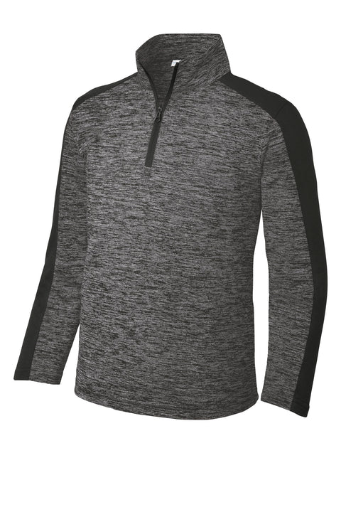 Sport-Tek ® Youth PosiCharge ® Electric Heather Colorblock 1/4-Zip Pullover. YST397