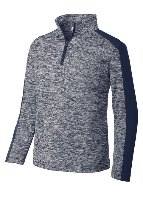Sport-Tek ® Youth PosiCharge ® Electric Heather Colorblock 1/4-Zip Pullover. YST397