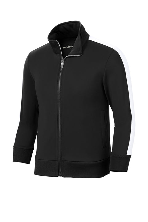 Sport-Tek ® Youth Tricot Sleeve Stripe Track Jacket. YST94