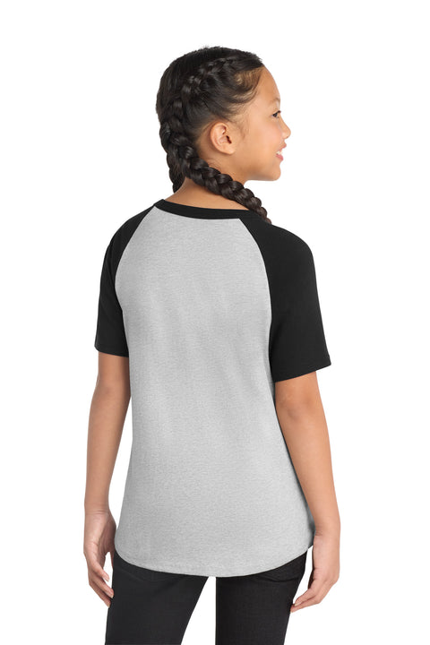 Sport-Tek® Youth Short Sleeve Colorblock Raglan Jersey. YT201