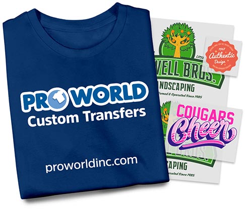 Choosing the Right Size for your Custom Transfers - Pro World Inc